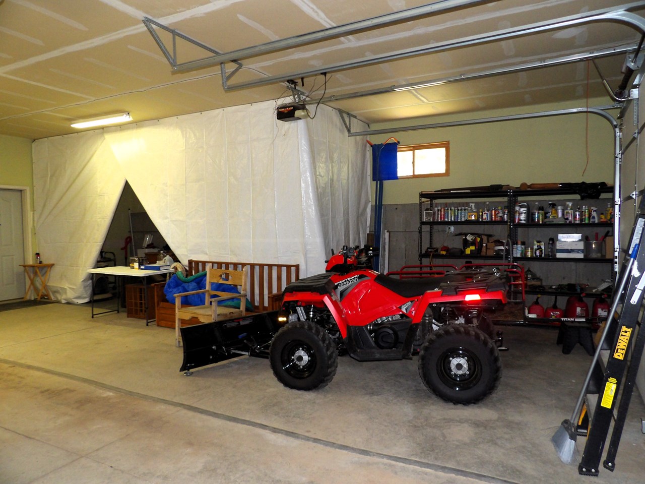 wookshop and storage in the garage