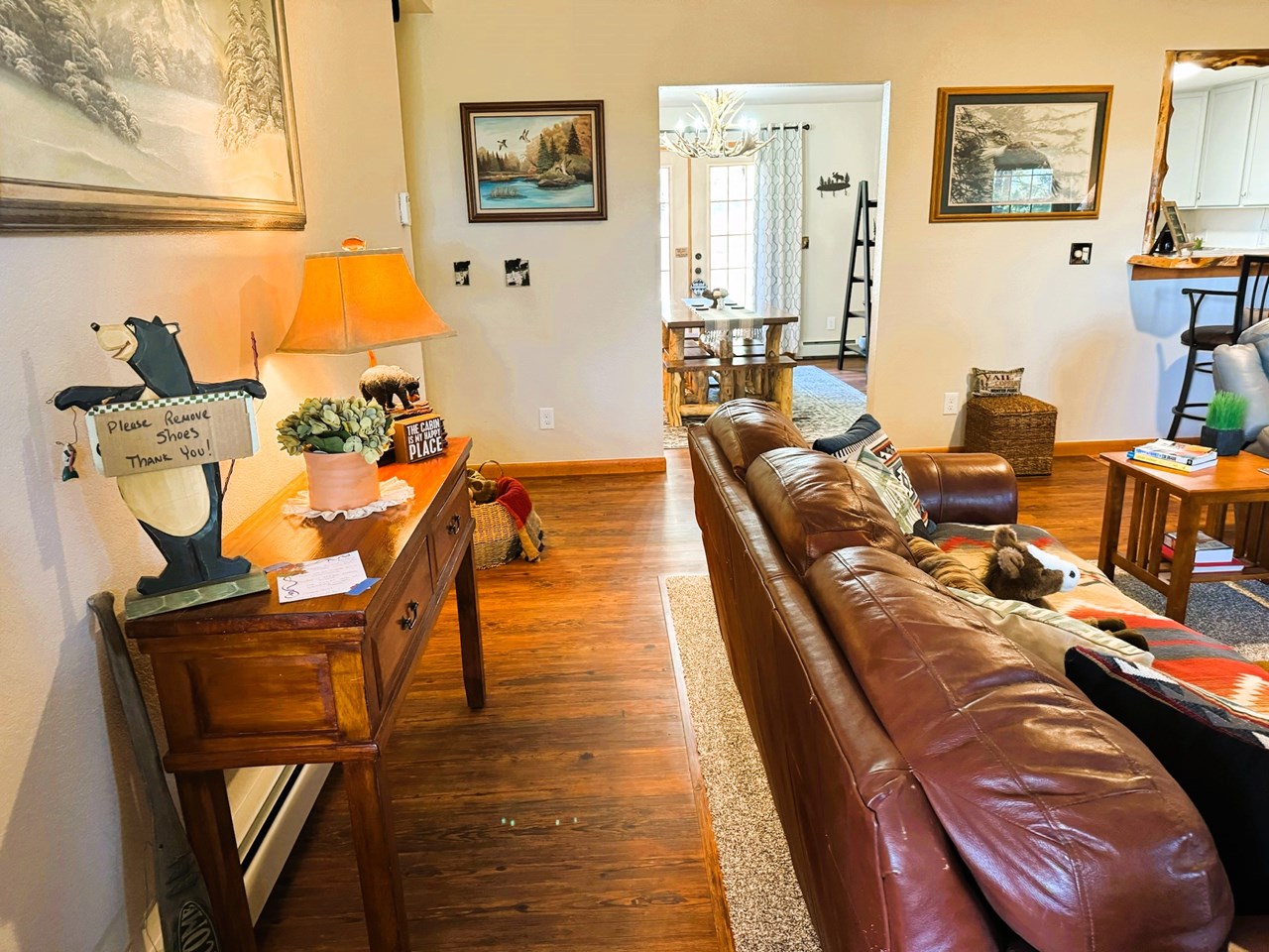 front entry with living room to the right and the dining room straight ahead...