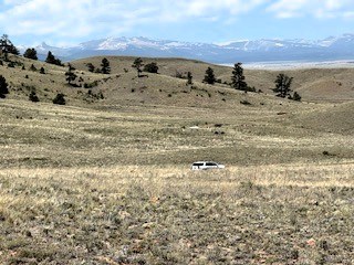 zoomed view to mountains in the mosquito range from the property