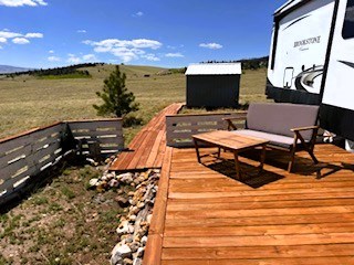 rv deck that goes with the sale of the property - the rv can be purchased outside the sale of the property