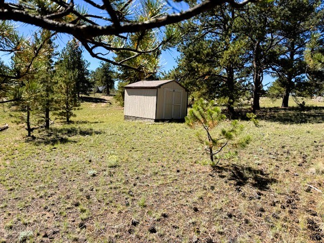 the front of the storage shed on lot 241