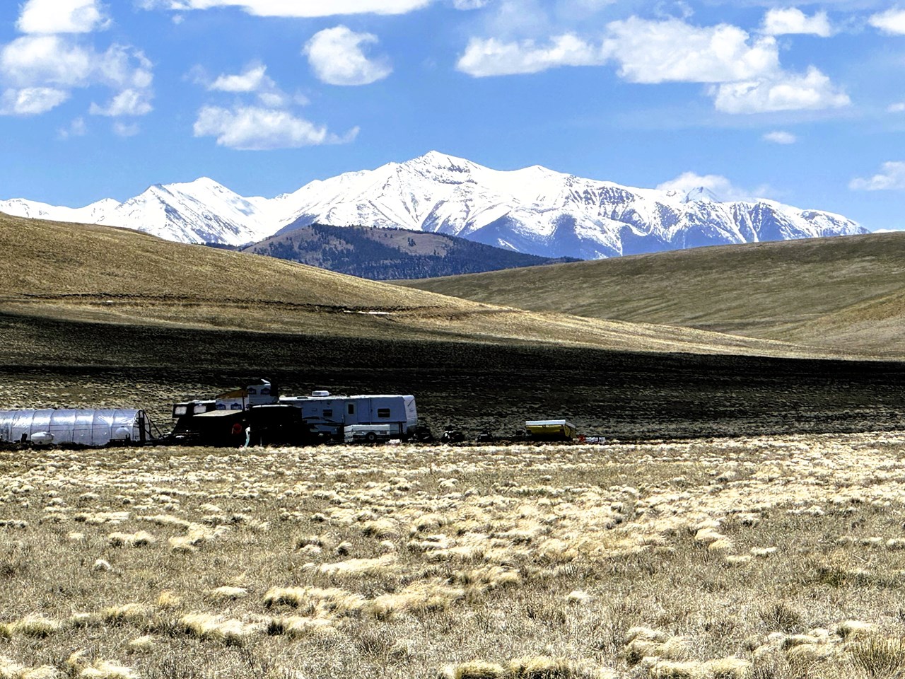 zoomed view southwest to mt princeton in the collegiate peaks