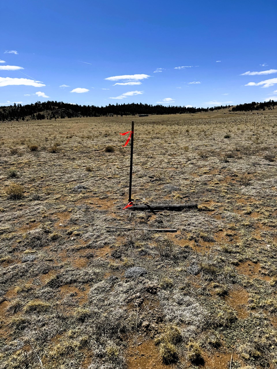 the southwest corner of the property