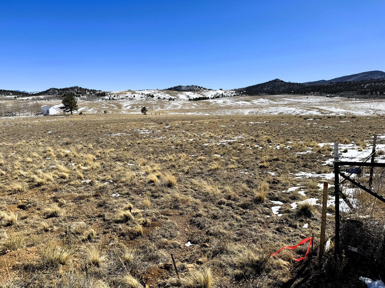 view southeast across the lot from the northwest corner