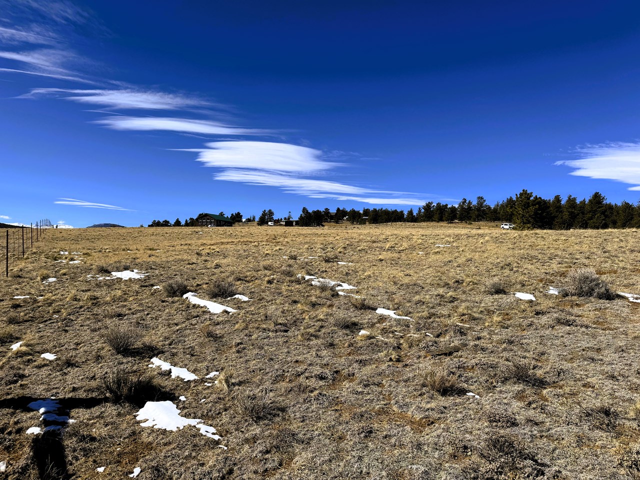 view nothwest across the property from the southeast corner 	

