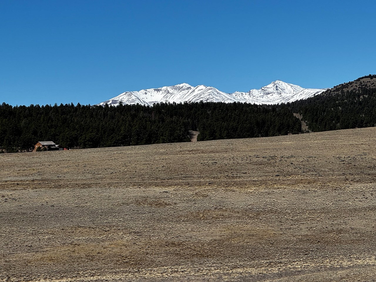 zoomed across the property to the collegiate peaks