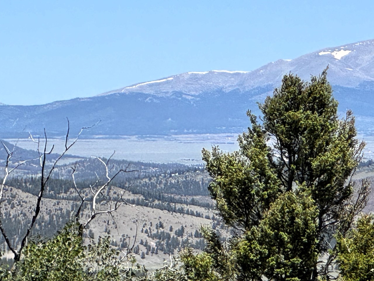 zoomed photo from the property to the mosquito mountain range